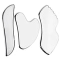 Facial Stainless Steel Scraper Massage Gua Sha Tool Face Lift Anti-Aging Skin Tightening Cooling Metal Contour Reduce Puffiness